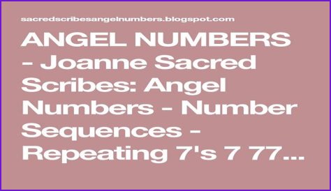 
Angel Numbers - Number Sequences - Repeating 7's  7 77 777 7777

