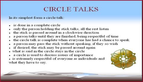 What is a talking circle and how does it work?